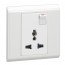 Multistandard switched socket outlet Belanko - white price in Pakistan
