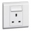 British standard socket outlet Belanko - 1 gang Single Pole switched + neon - 13 A 250 V~ price in Pakistan